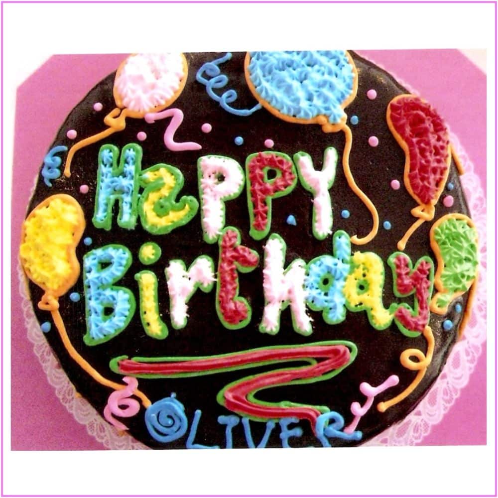 balloons chocolate cake