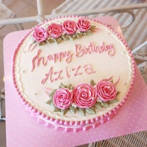 Pink Roses Cake